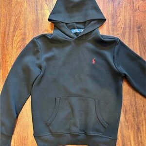 Polo by Ralph Lauren Black Hoodie with Red Pony Logo